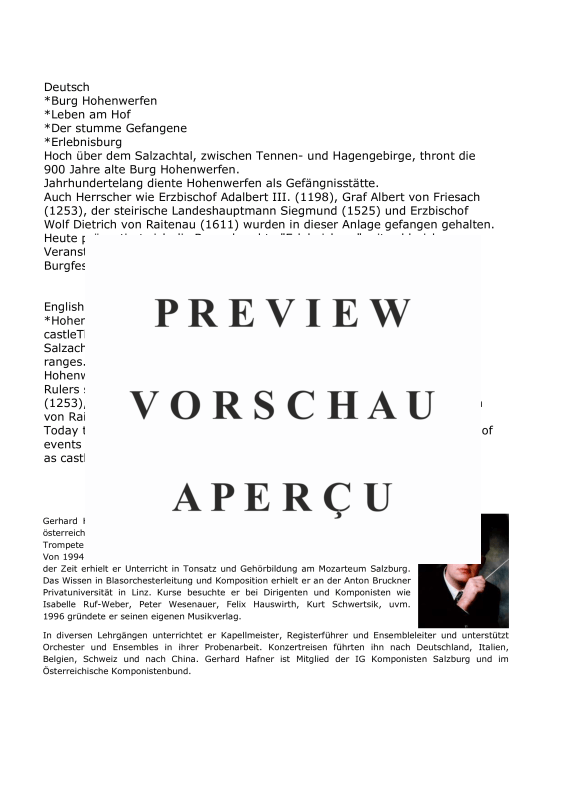 Product gallery: Page 5 of 11 Burg Hohenwerfen, , (large wind orchestra)