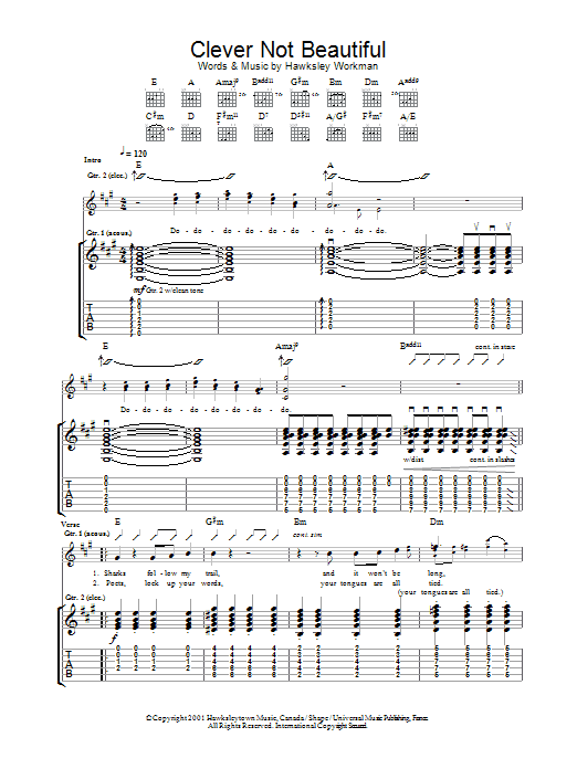 Produktgalerie: Seite 1 von 1 Clever Not Beautiful, Hawksley Workman, Gitarre