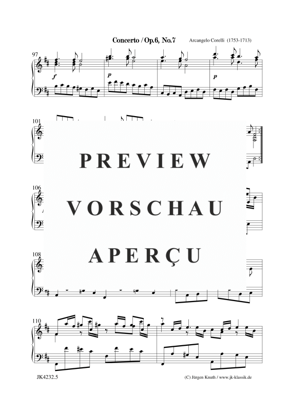 gallery: Concerto Op.6. No.7, , Klavier Solo