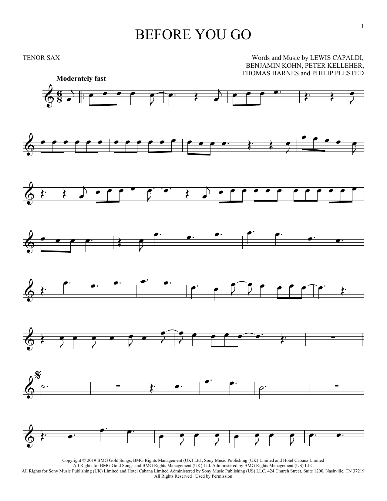 Product gallery: Page 1 of 1 Before You Go, Lewis Capaldi