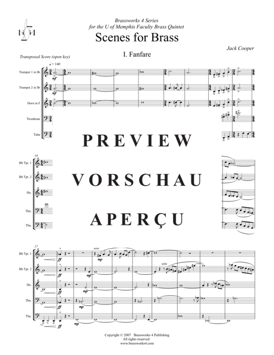 Produktgalerie: Seite 2 von 21 Scenes for Brass , , (Blechbläserquintett)