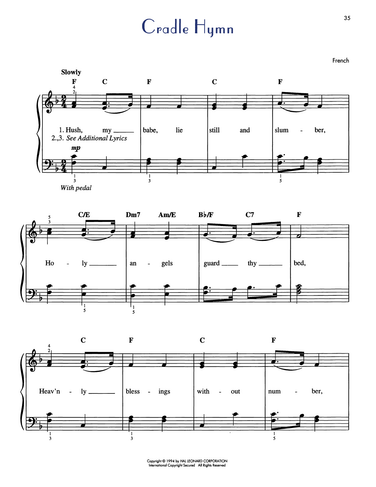 Produktbild zu: Cradle Hymn