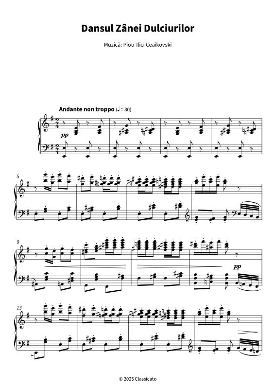 Product gallery: Page 1 of 8 Dansul Zânei Dulciurilor - Din baletul Spargatorul de nuci, , Piano solo