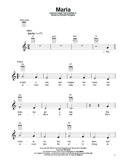 Product gallery: Page 1 of 1 Maria (from The Sound of Music), Rodgers & Hammerstein