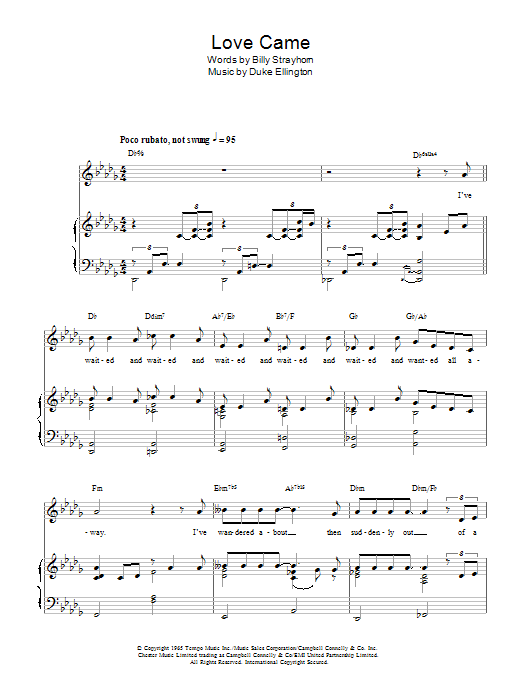 Produktgalerie: Seite 1 von 1 Love Came, Billy Strayhorn, Gesang, Gitarre, Klavier