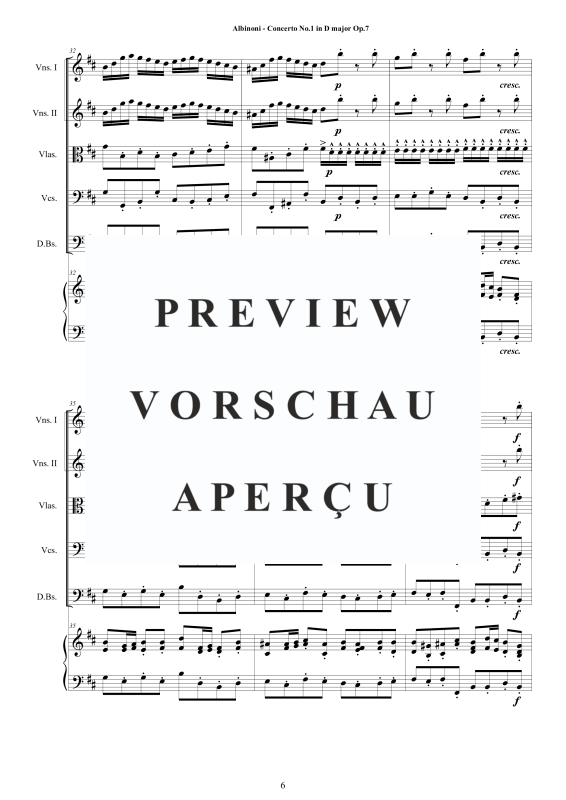 Product gallery: Page 7 of 11 Concerto No.1 in D-Dur Op.7, , String Ensemble and Harpsichord