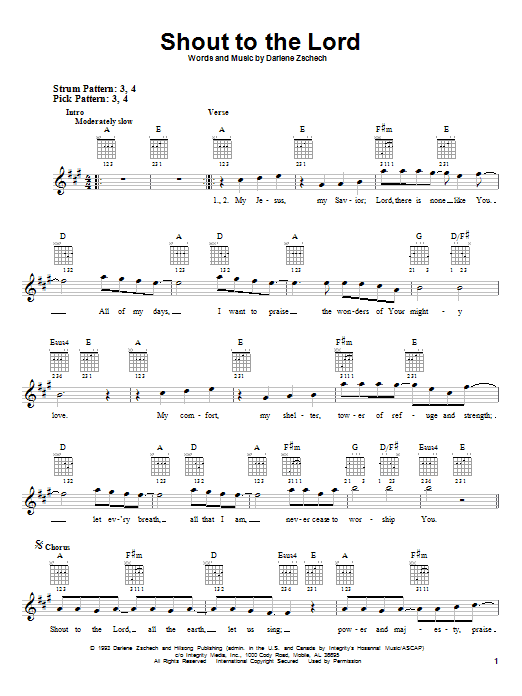 Produktgalerie: Seite 1 von 1 Shout To The Lord, Hillsong, Gitarre