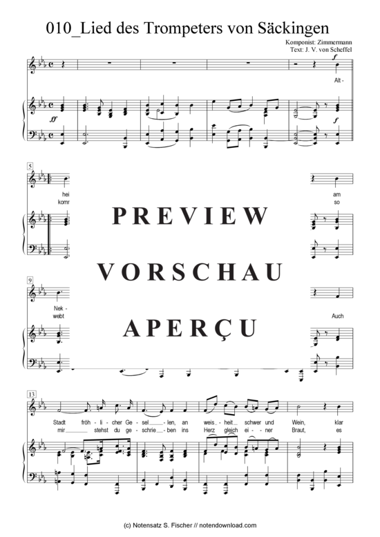 Produktgalerie: Seite 2 von 4 Lied des Trompeters von Säckingen , , Klavier und Gesang