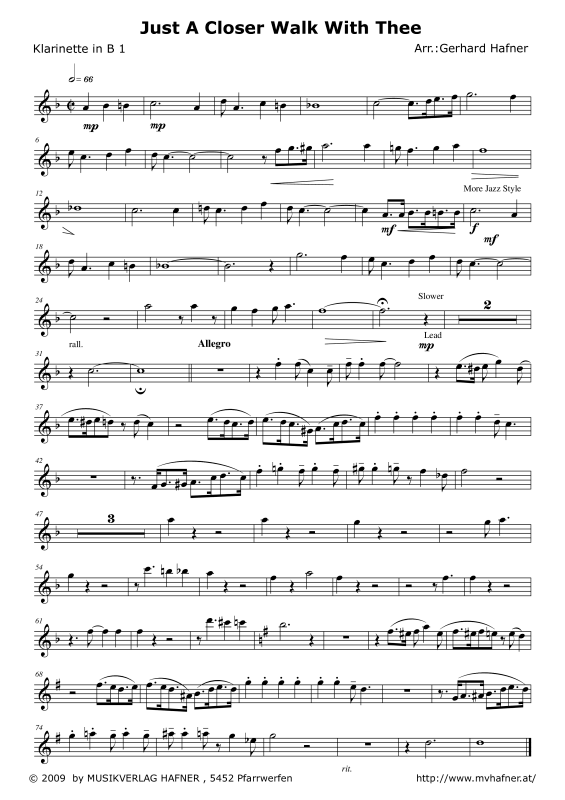 Product gallery: Page 1 of 9 Just A Closer Walk With Thee, , (Clarinet Quintet)