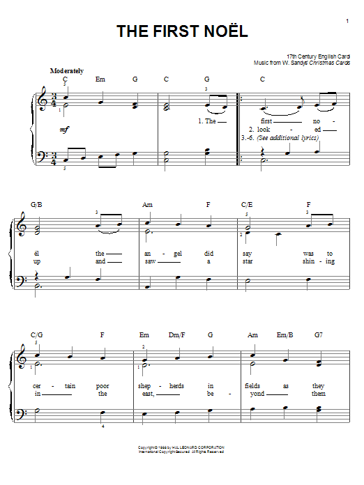 Produktbild zu: The First Noel