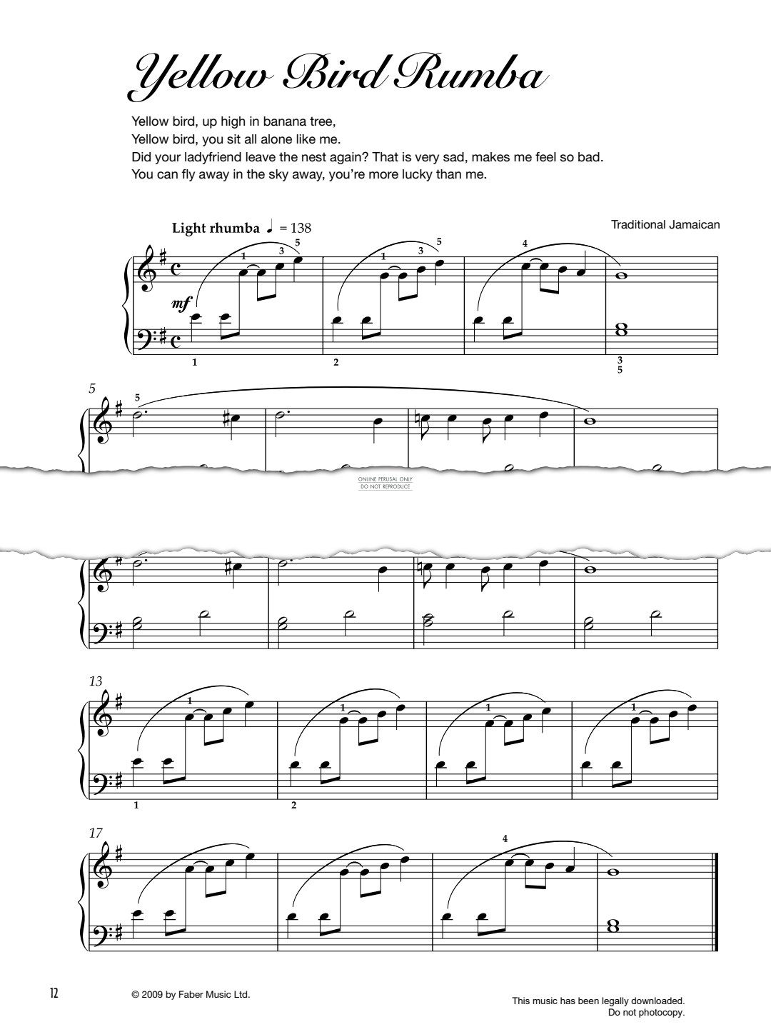 Produktbild zu: Yellow Bird Rumba