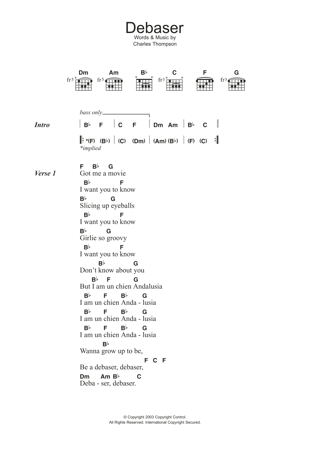 Produktgalerie: Seite 1 von 1 Debaser, The Pixies, Gitarre