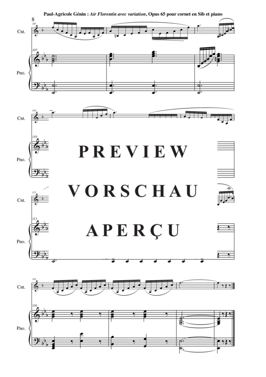 gallery: Air Florentin avec variation, opus 65 , , (Kornett + Klavier)