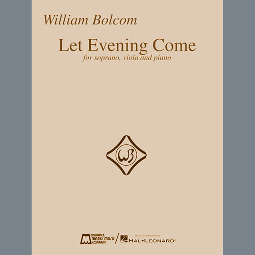 cover: Let Evening Come (for soprano, viola and piano), William Bolcom