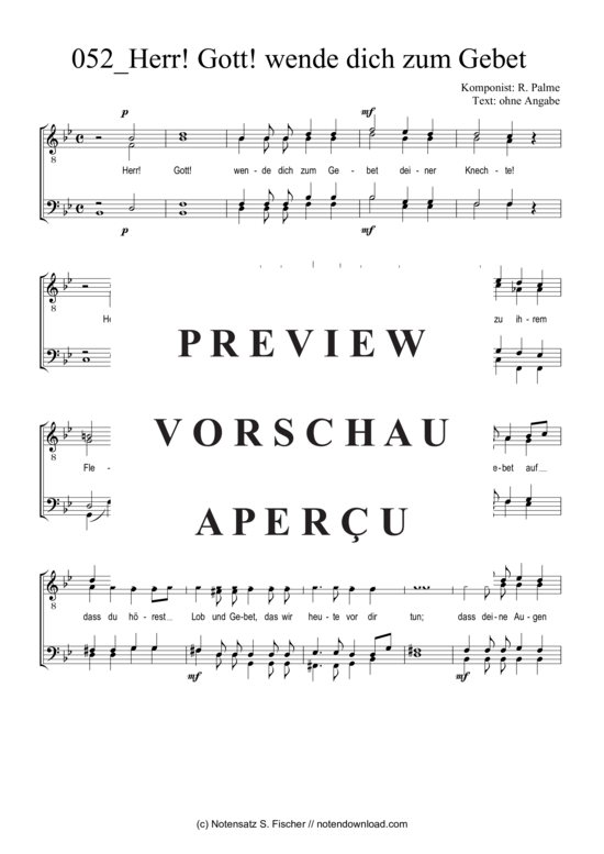 Product gallery: Page 2 of 3 Herr! Gott! wende dich zum Gebet  , , (male choir)