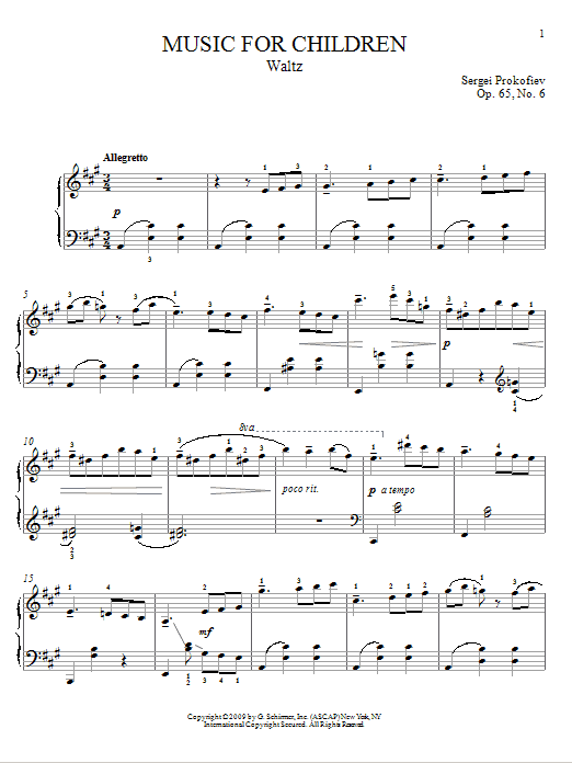 Product gallery: Page 1 of 1 Waltz, Sergei Prokofiev