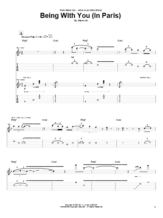 Produktgalerie: Seite 1 von 1 Being With You (In Paris), Steve Vai, Gitarre