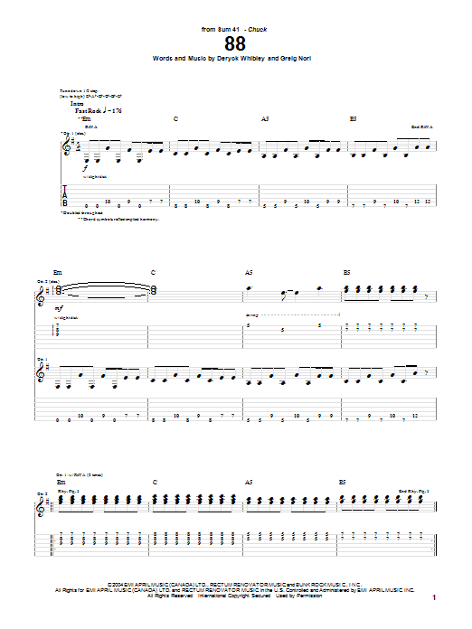 Produktgalerie: Seite 1 von 1 88, Sum 41, Gitarre