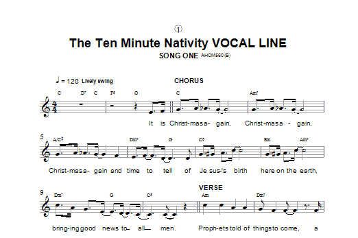 Product picture to: Song One / Instrumental Introduction (from The Ten Minute Nativity)