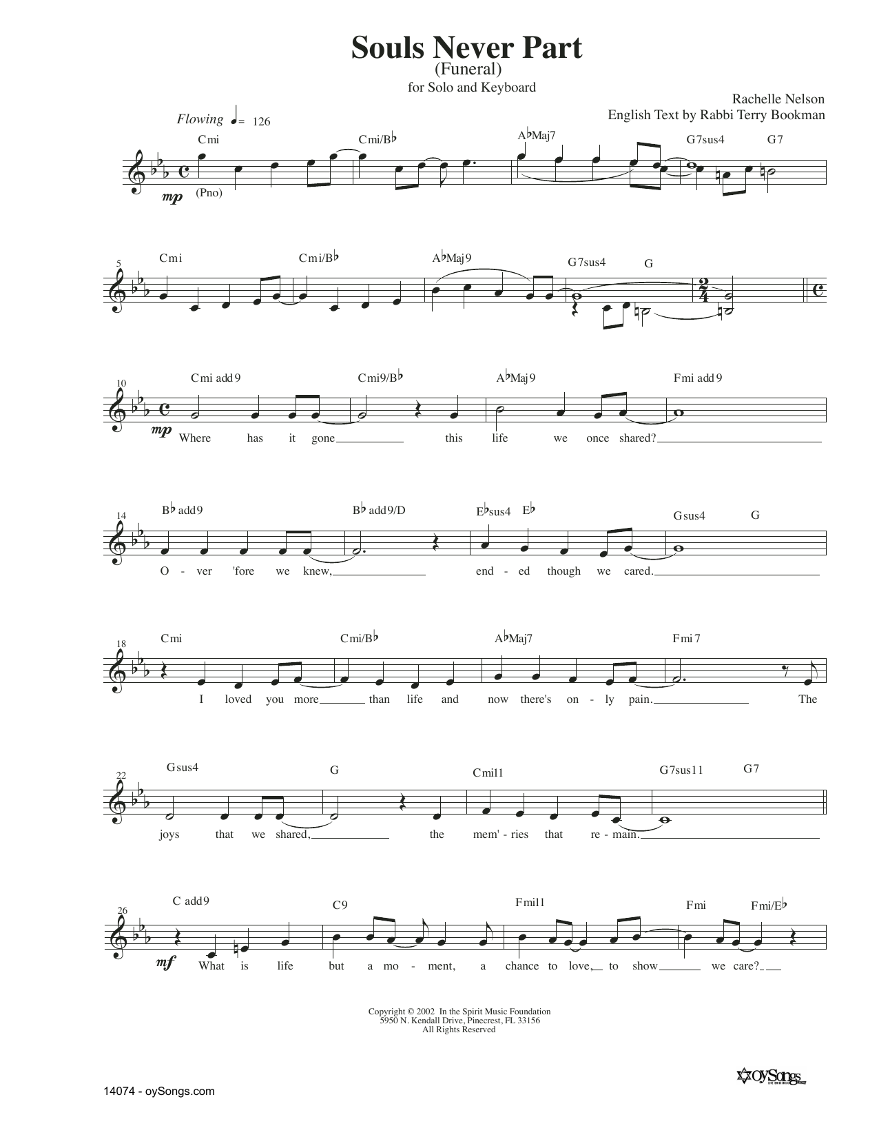 Produktgalerie: Seite 1 von 1 Souls Never Part, Rachelle Nelson, Melodieinstrument