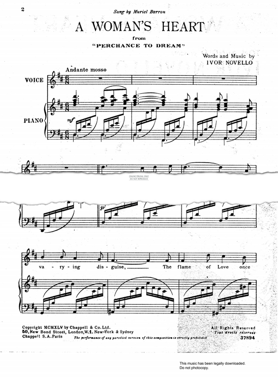 Produktbild zu: A Woman's Heart (from 'Perchance To Dream')