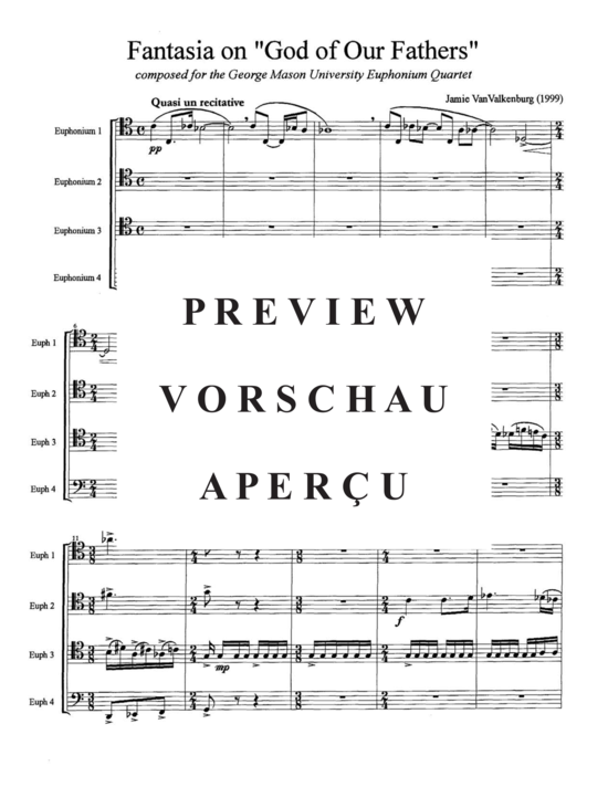 Product gallery: Page 3 of 21 Fantasia on ",God of Our Fathers", , , (Euphonium Quartet)