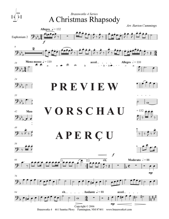 Product gallery: Page 11 of 20 Christmas Rhapsody , , (Tuba Quartet: 2x Baritone, 2xTuba)