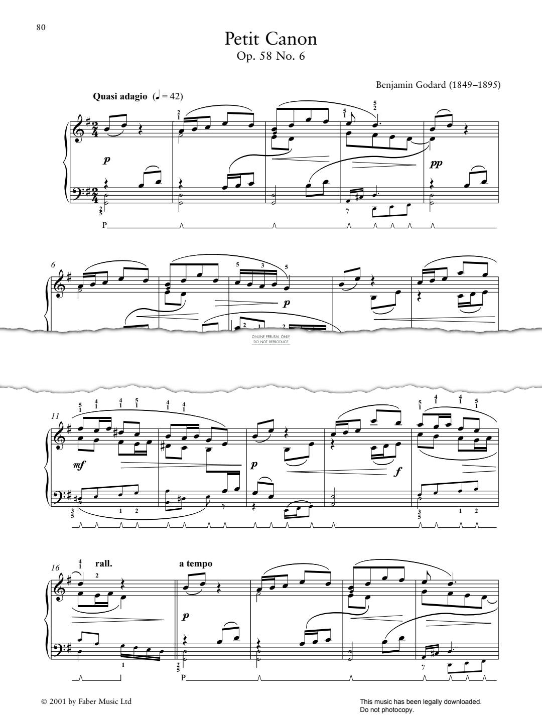 Product picture to: Petit Canon Op.58, No.6