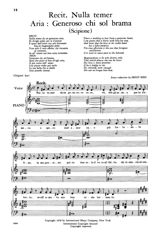 Product picture to: Generoso chi sol bramaGeorg Friedrich Händel