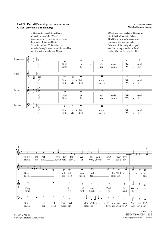 Product gallery: Page 1 of 11 Der gantz Psalter Davids, Bd. 3, Psalm 61 - 90, , (mixed choir)