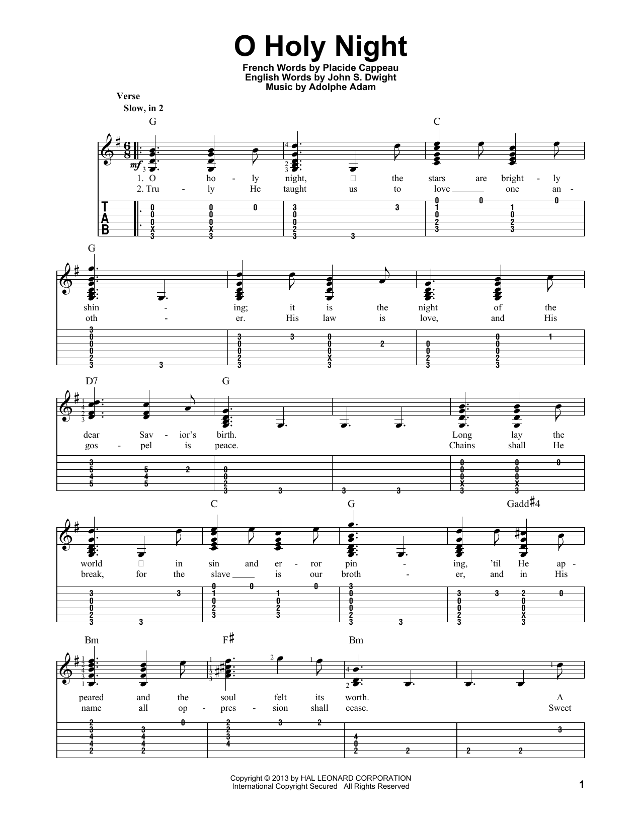 Product gallery: Page 1 of 1 O Holy Night, Adolphe Adam
