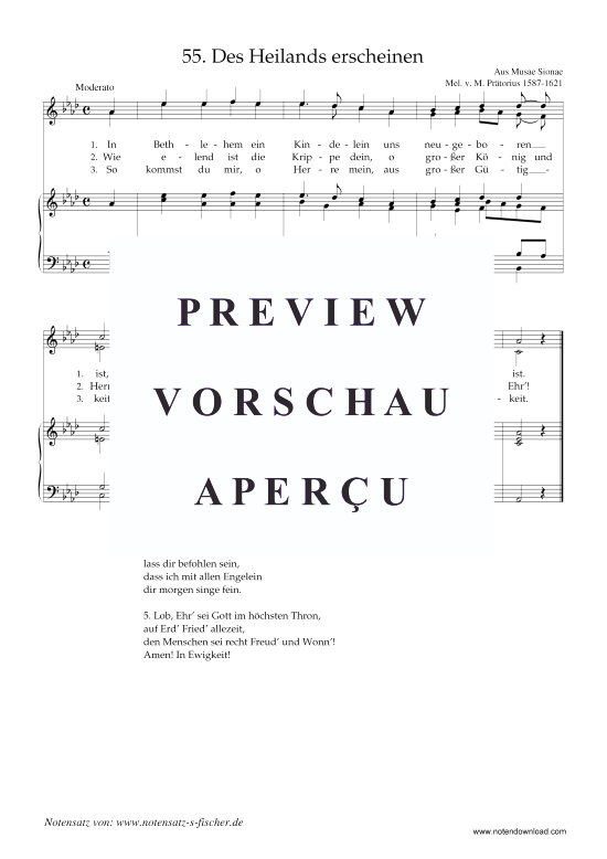 Product picture to: Des Heilands erscheinen Michael Prätorius 1587-1621