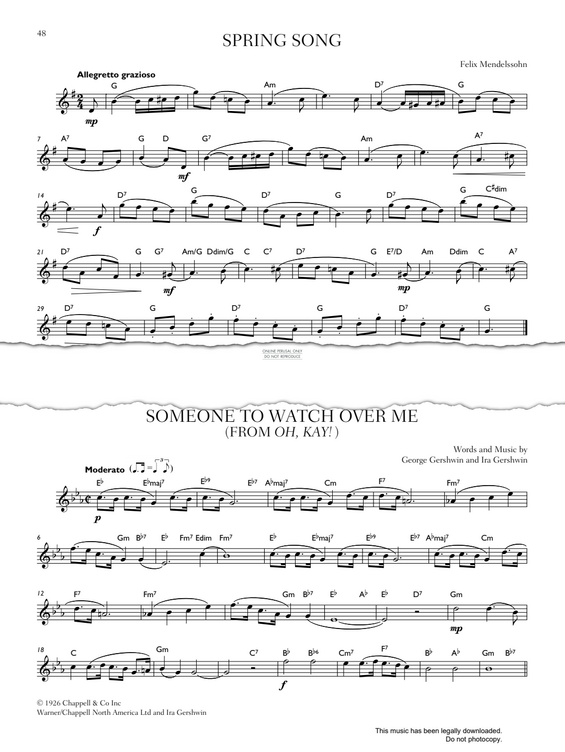 Product gallery: Page 1 of 1 Someone To Watch Over Me, George Gershwin