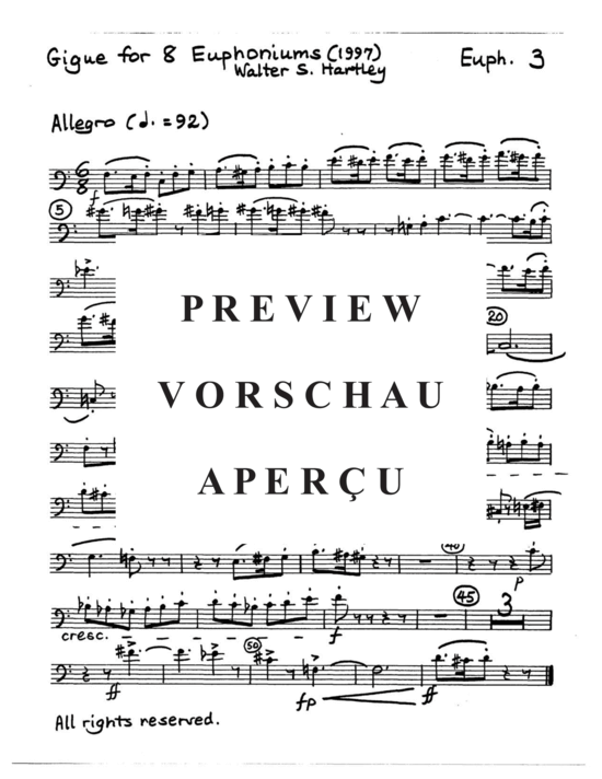 Produktgalerie: Seite 16 von 21 Intrada and Gigue , , (Euphonium Ensemble 8 Euphoniums)