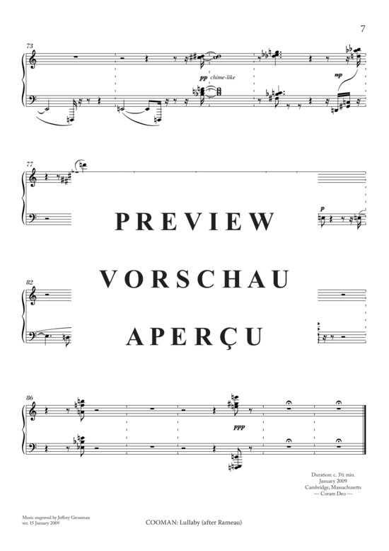 Product gallery: Page 8 of 8 Lullaby (after Rameau) , , Piano Solo