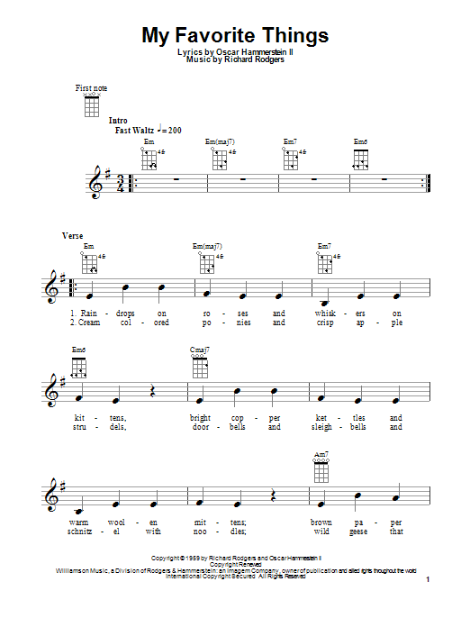Product gallery: Page 1 of 1 My Favorite Things, Rodgers & Hammerstein