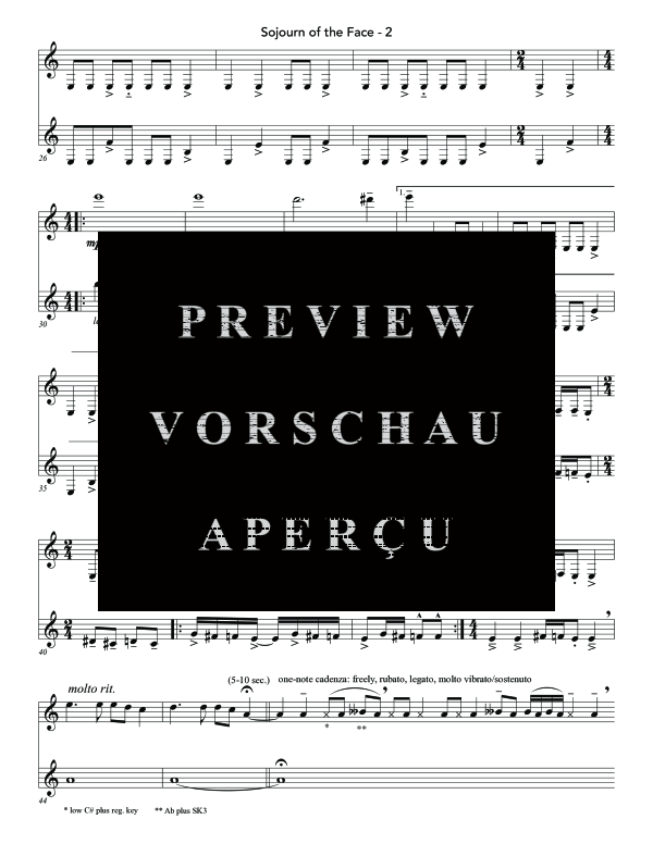 Product gallery: Page 6 of 11 Sojourn of the Face, , (clarinet duet 2x bass clarinet)