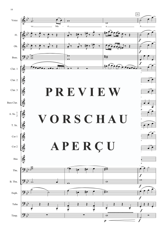 Product gallery: Page 11 of 11 Ave Maria, , Solo Voice and Wind Band