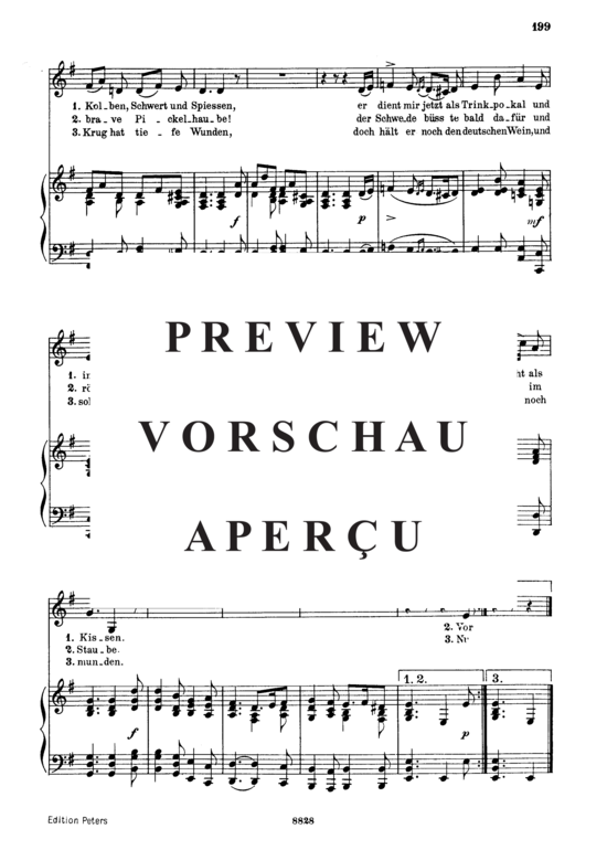 Product gallery: Page 3 of 3 Der Wallensteiner Lanzknecht D.931, , Low Voice and Piano