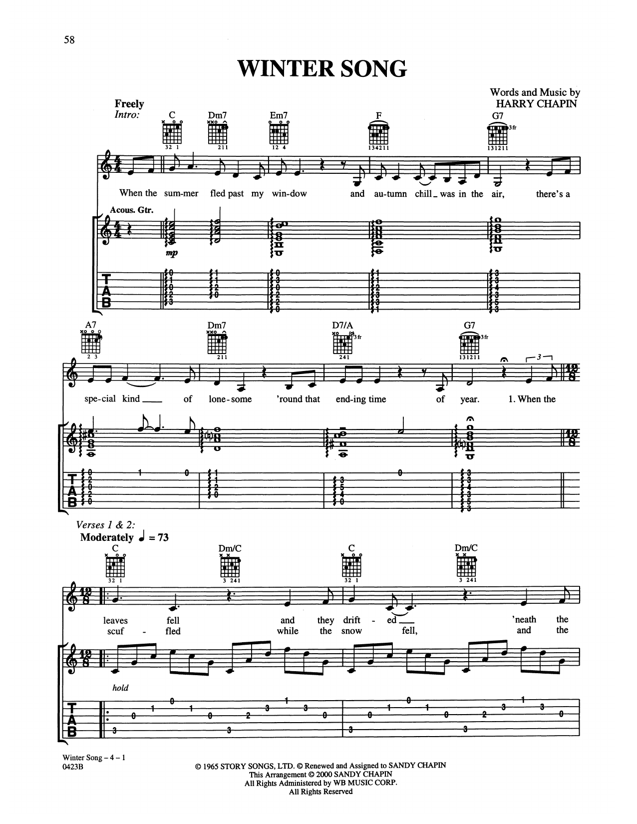 Product picture to: Winter Song