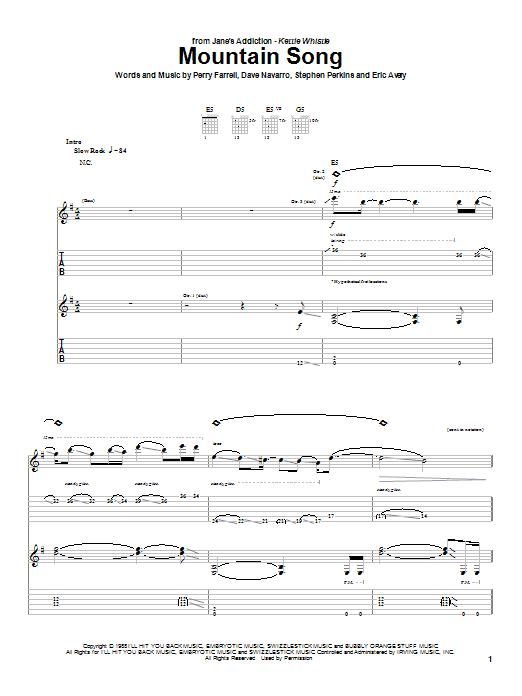 Produktgalerie: Seite 1 von 1 Mountain Song, Jane's Addiction, Gitarre
