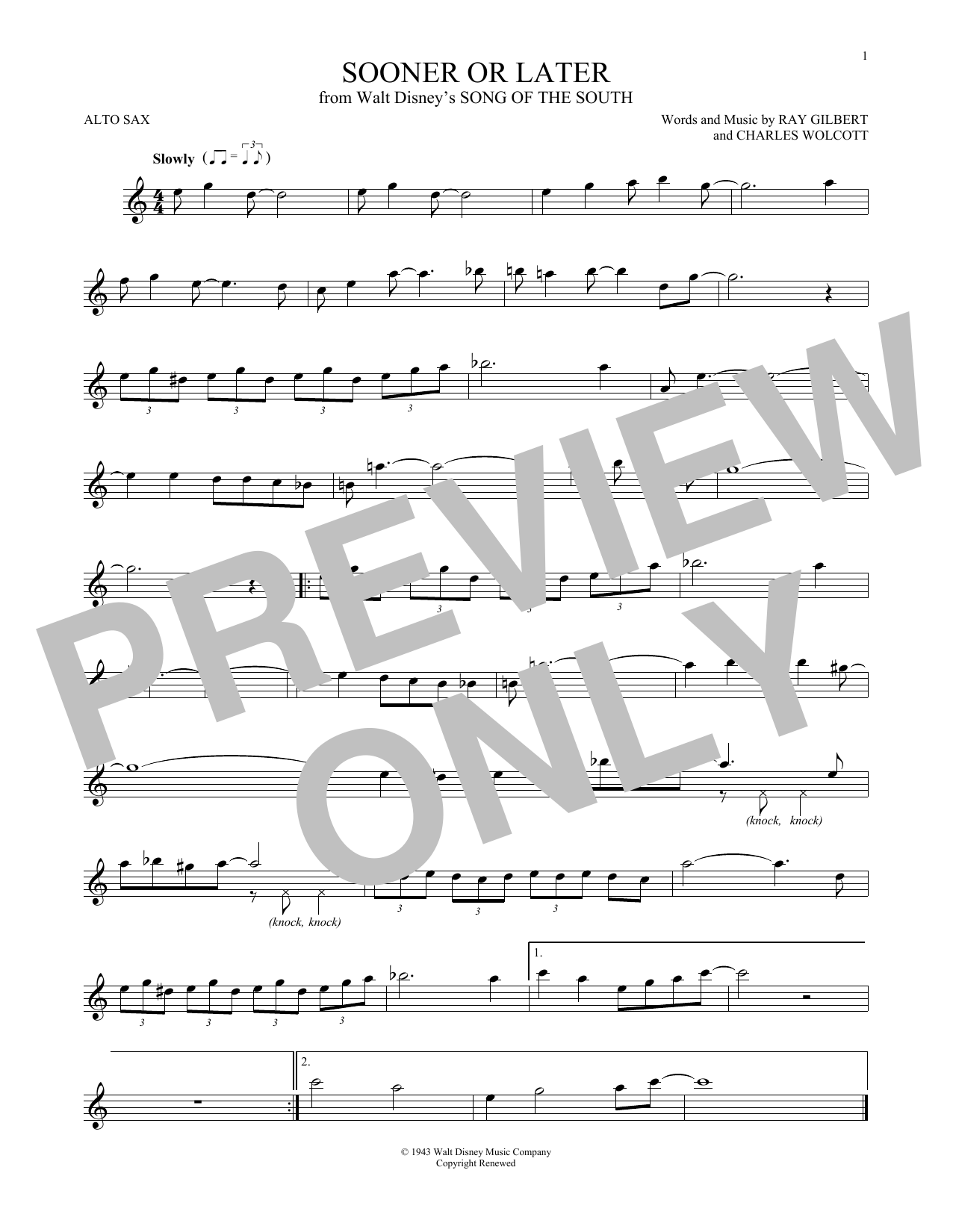 Product gallery: Page 1 of 1 Sooner Or Later, Ray Gilbert & Charles Wolcott
