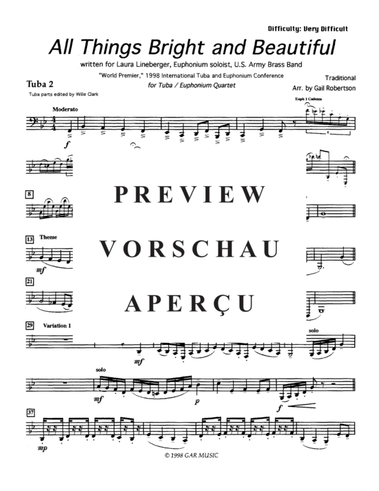 gallery: All Things Bright and Beautiful , , (Tuba Quartett EETT)