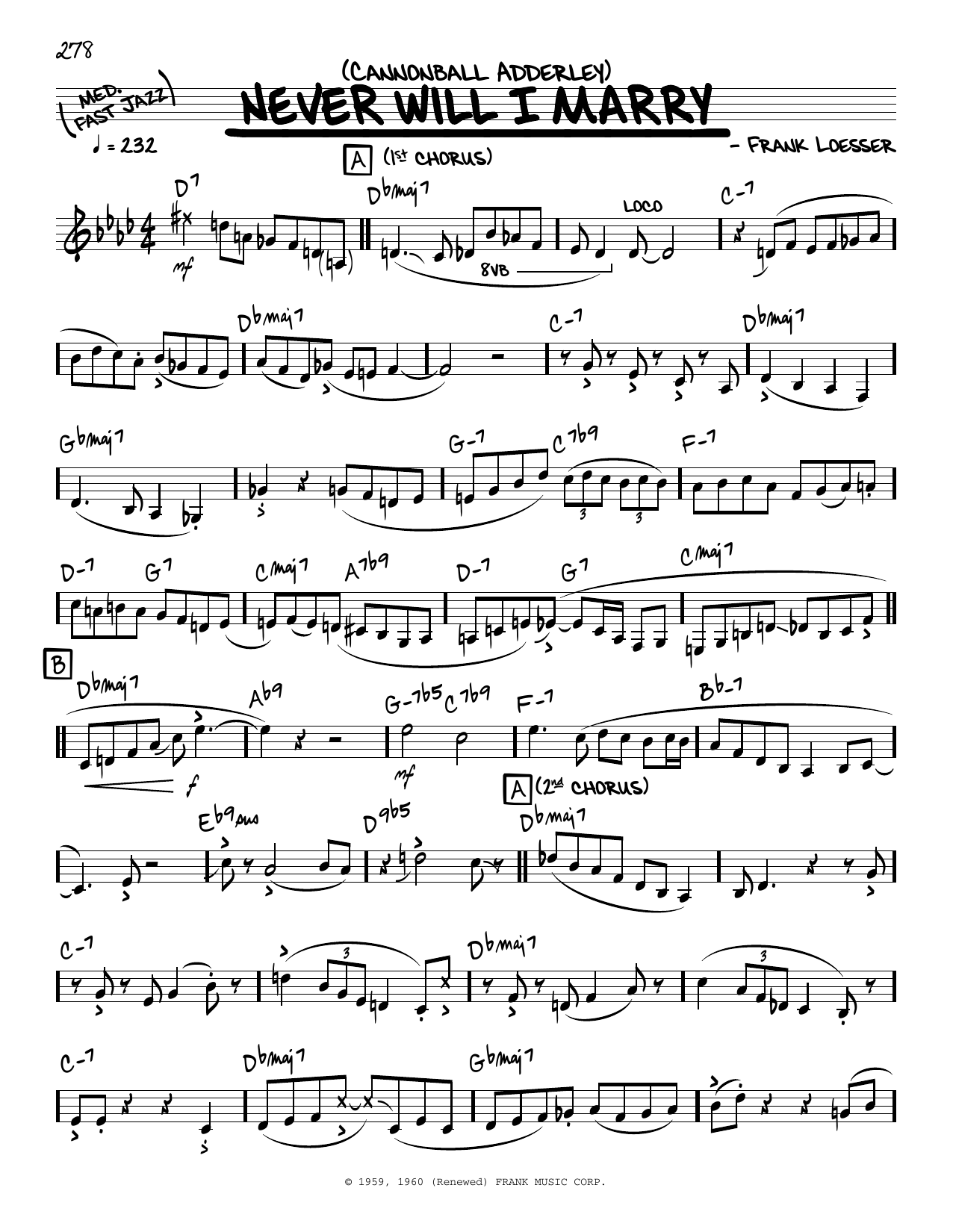 Produktbild zu: Never Will I Marry (solo only)