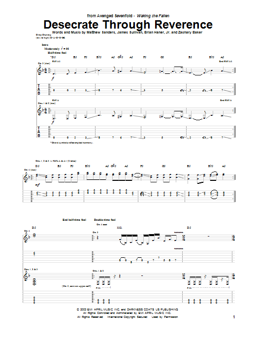 Product gallery: Page 1 of 1 Desecrate Through Reverance, Avenged Sevenfold