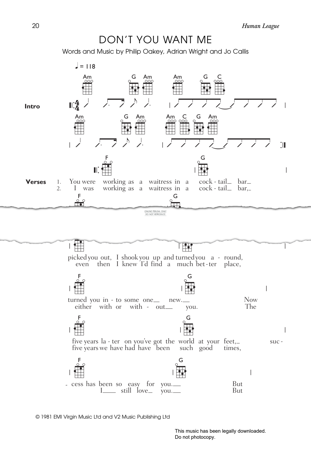 Product gallery: Page 1 of 1 Don't You Want Me, The Human League