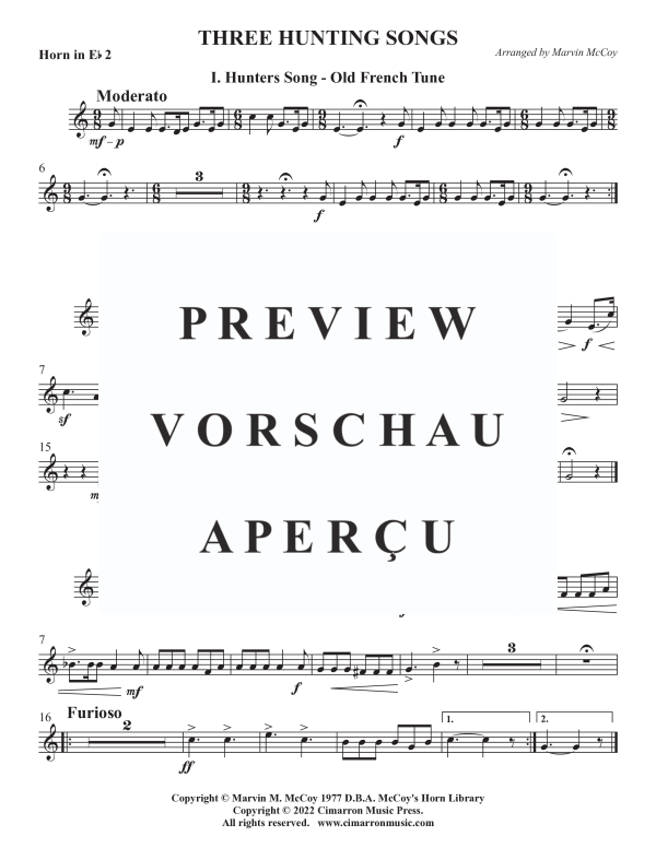 Product gallery: Page 7 of 9 Three Hunting Songs, , Horn Quartet