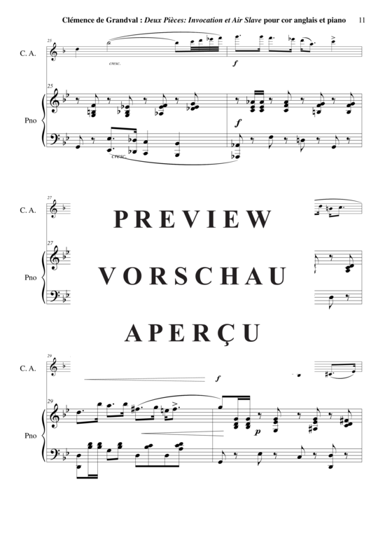 gallery: Deux Pièces : Invocation et Air Slave , , (Englischhorn + Klavier)