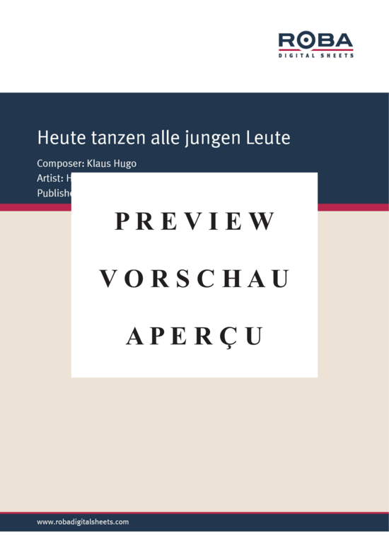 gallery: Heute tanzen alle jungen Leute , , (Klavier + Gesang)