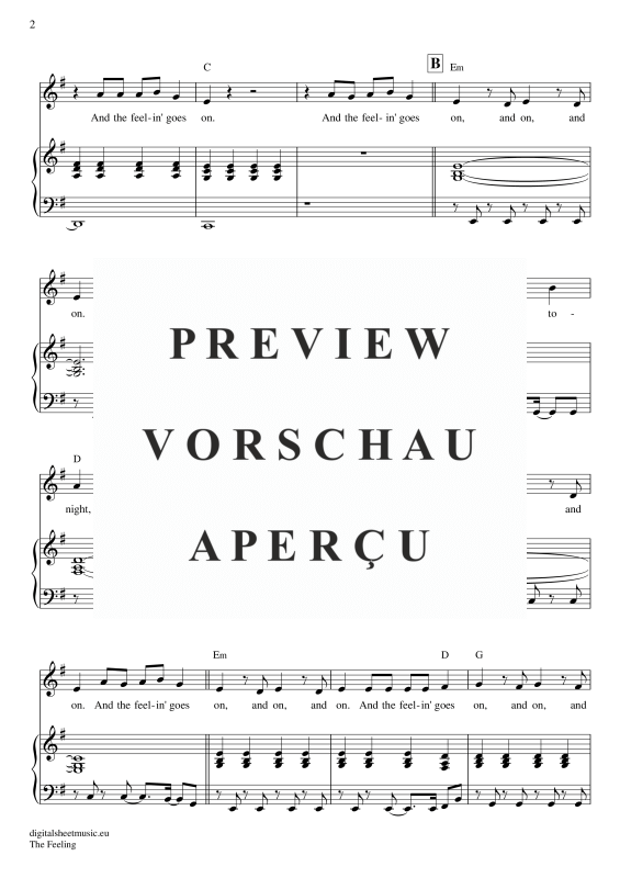 Product gallery: Page 3 of 7 The Feeling, Frequencies, Lost, Voice with Piano Accompaniment